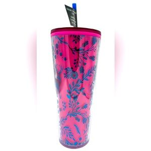 Starbucks Plastic Tumbler Christmas 2022 Changing Color Pink 24oz